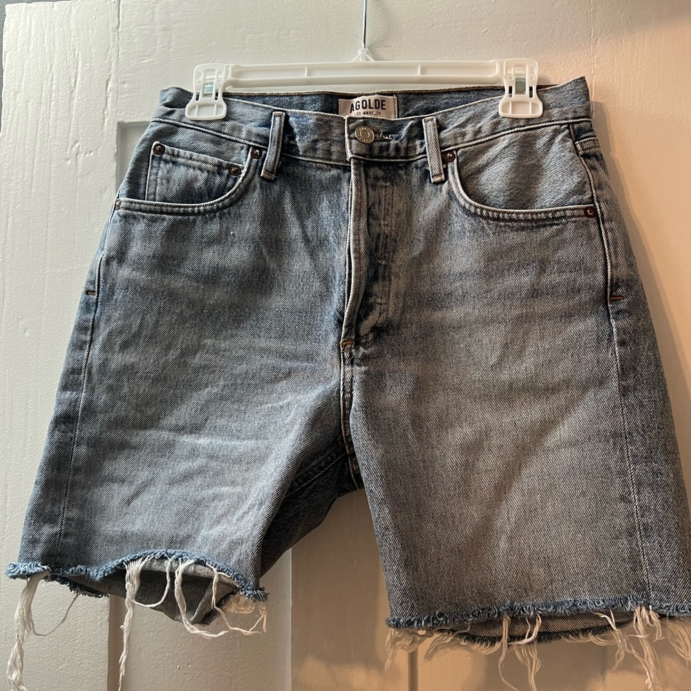 Agolde Midi Rumi Jean Shorts - Picture 3 of 4